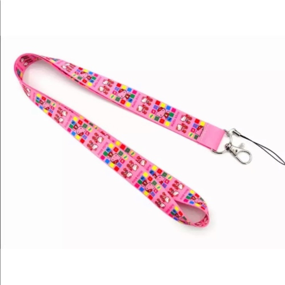 Sanrio Hello Kitty Kawaii Pink Lanyard ID Holder